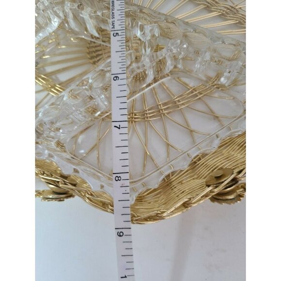 GOLD Metal Diamond Serving Dish Glass Containers - Picture 6 of 7